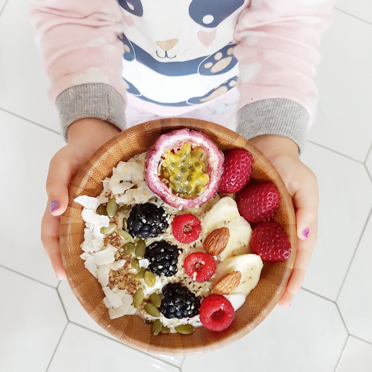 Eco - Friendly Bamboo Bowl with suction